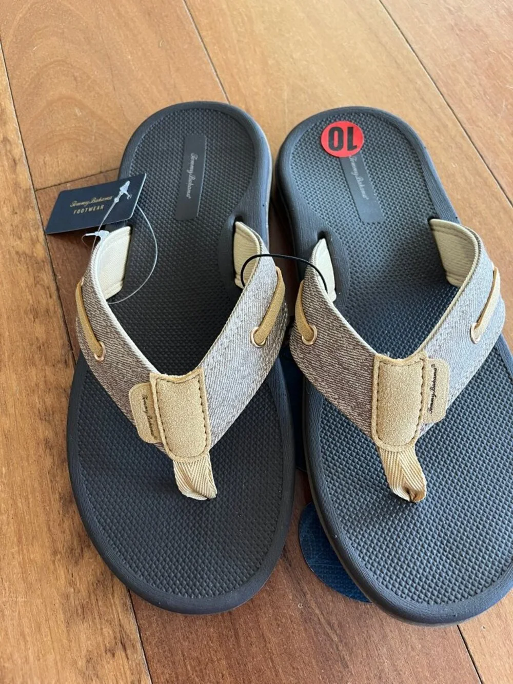 Tommy Bahama Men Flip Flop Sandals Nautical Size 10 *NWT* Beach Summer